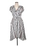 DN Design 100% Polyester Stripes White Casual Dress Size 14 - photo 1