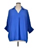Unbranded 100% Polyester Blue 3/4 Sleeve Blouse Size XL - photo 1
