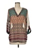 Everly 100% Polyester Burgundy Long Sleeve Blouse Size M - photo 4