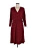Lands' End Animal Print Red Casual Dress Size L - photo 1