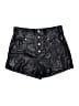 Love Tree 100% Polyurethane Metallic Black Shorts Size L - photo 1