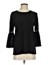 Adrianna Papell Black 3/4 Sleeve Top Size S - photo 1