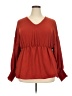 Perfectly Priscilla Red Long Sleeve Blouse Size 2X - photo 1