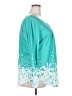 Roshop Teal Long Sleeve Blouse Size 2X - photo 4
