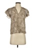 Greylin 100% Rayon Tan Short Sleeve Blouse Size XS - photo 1
