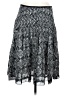 Christopher & Banks 100% Polyester Print Black Casual Skirt Size 8 - photo 1