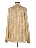 Elan 100% Polyester Paisley Gold Long Sleeve Blouse Size M - photo 2