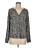 Boden Animal Print Silver Long Sleeve Blouse Size 8 - photo 1
