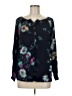 Faded Glory 100% Rayon Black Long Sleeve Blouse Size Med 8/10 - photo 1