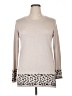 Leo & Nicole Animal Print Tan Pullover Sweater Size XL - photo 1