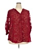 Torrid 100% Polyester Burgundy 3/4 Sleeve Blouse Size 3X Plus (3) - photo 1