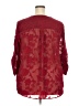 Torrid 100% Polyester Burgundy 3/4 Sleeve Blouse Size 3X Plus (3) - photo 2