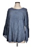 Spense 100% Viscose Blue Long Sleeve Blouse Size L - photo 1