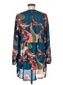 DR2 100% Polyester Teal Long Sleeve Blouse Size M - photo 2