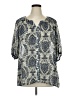 Shein Curve 100% Polyester Blue Short Sleeve Blouse Size 14 Plus (1) - photo 1