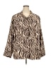 Liz & Me Animal Print Brown Blazer Size 3X - photo 1
