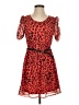Freebird 100% Polyester Animal Print Red Cocktail Dress Size S - photo 1