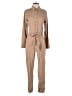 C'est Toi 100% Tencel Solid Tan Jumpsuit Size S - photo 1