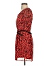 Freebird 100% Polyester Animal Print Red Cocktail Dress Size S - photo 5