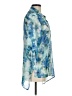 Chico's 100% Polyester Floral Blue 3/4 Sleeve Blouse Size Med (1) - photo 4