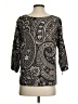 Soft Surroundings Paisley Black 3/4 Sleeve Blouse Size XS - photo 2