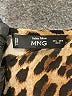 MNG 100% Polyester Animal Print Brown Long Sleeve Blouse Size 8 - photo 7