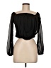 YOINS 100% Polyester Black Long Sleeve Blouse Size 8 - photo 1