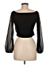 YOINS 100% Polyester Black Long Sleeve Blouse Size 8 - photo 2