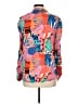Tolani 100% Cupro Print Pink Long Sleeve Blouse Size L - photo 2