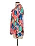 Tolani 100% Cupro Print Pink Long Sleeve Blouse Size L - photo 5