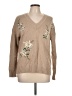 Unbranded Floral Tan Pullover Sweater Size L (estimated) - photo 1