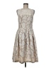 Kay Unger Metallic Silver Cocktail Dress Size 6 - photo 1