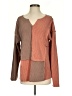 Easel Color Block Brown Pullover Sweater Size S - photo 1