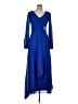 Marina Solid Blue Cocktail Dress Size 6 - photo 1