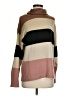 THML Color Block Brown Turtleneck Sweater Size S - photo 1