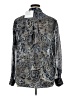 Peruvian Connection 100% Viscose Paisley Silver Long Sleeve Blouse Size XL - photo 2