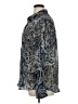Peruvian Connection 100% Viscose Paisley Silver Long Sleeve Blouse Size XL - photo 5