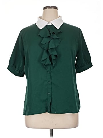 Allegra K Short Sleeve Blouse (view 1)