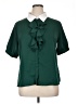 Allegra K 100% Polyester Green Short Sleeve Blouse Size 1X - photo 1