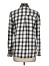 American Eagle Outfitters Checkered-gingham Silver Long Sleeve Button-Down Shirt Size L - photo 2