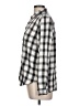 American Eagle Outfitters Checkered-gingham Silver Long Sleeve Button-Down Shirt Size L - photo 5