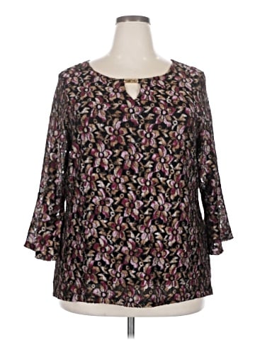 JM Collection 3/4 Sleeve Blouse (view 1)