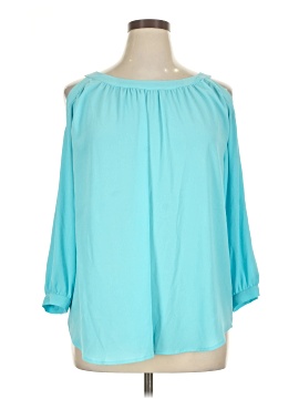 Kaari Blue 3/4 Sleeve Blouse