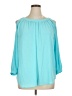 Kaari Blue Teal 3/4 Sleeve Blouse Size 1X - photo 1
