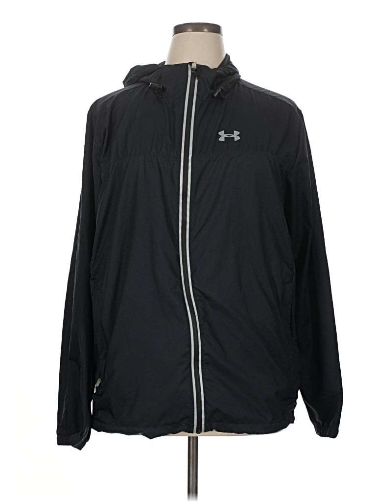 Pre-owned Under Armour Windbreaker Jacket In Black