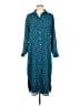 Ann Taylor 100% Polyester Teal Casual Dress Size 6 - photo 1