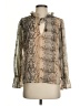 Maven West Brown Long Sleeve Blouse Size S - photo 1