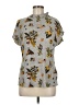 Trinity Print Gray Short Sleeve Blouse Size M - photo 1