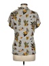 Trinity Print Gray Short Sleeve Blouse Size M - photo 2