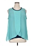 Ryan Wythe Teal Sleeveless Blouse Size 2X - photo 1